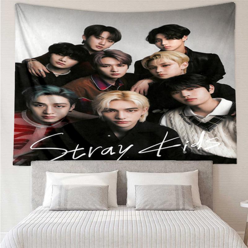 Kpop Stray Tapestry Hanging for Bedroom,Livingroom, Playroom,Decor Art Room Wall Tapestry Holiday and Birthday Gifts