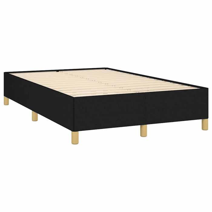 Maison Exclusive - Sommier à lattes de lit avec matelas noir 120x190 cm tissu