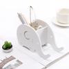 Wooden Elephant Whale Pen Pencil Holder Home Desktop Stationary Makeup Organizer