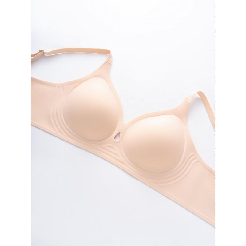 Plus Size Wirefree Bra For Big Chest Push Up Seamless Comfortable Underwear