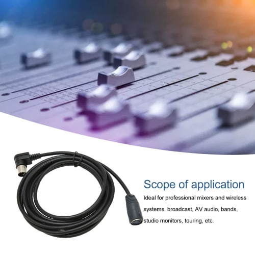 90 Degree MIDI DIN Extension Cord, Professional 5-Pin DIN Male to Female MIDI DIN Extension Cord 9.8