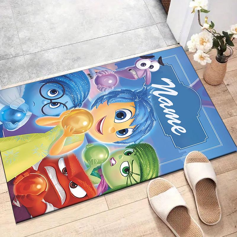Custom Inside Out Mat Personalized Name, Polyester Washable Indoor Entryway Rug, Gift for Christmas, Easter, Thanksgiving Day