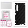 apgo Защитная наклейка на заднюю и боковые стороны, совместимая с Sony Xperia 1 IV, пленка для полной упаковки, фольга, винил — узор Carbon Black