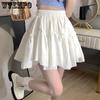 Белая женская юбка-тортик с высокой талией, тонкая юбка трапециевидной формы в европейском стиле ретро Pengpeng, милая, милая весна и лето