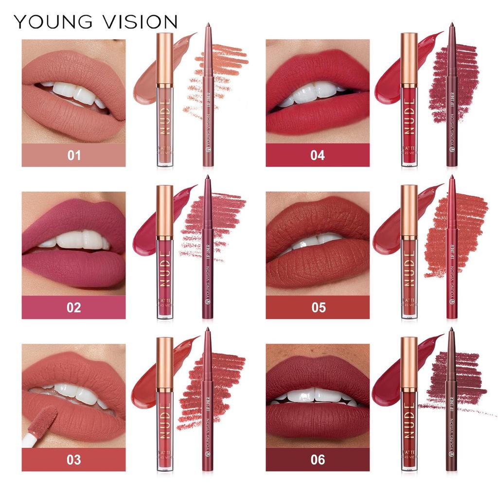 Набор из 2 предметов: блеск для губ и карандаш Young Vision