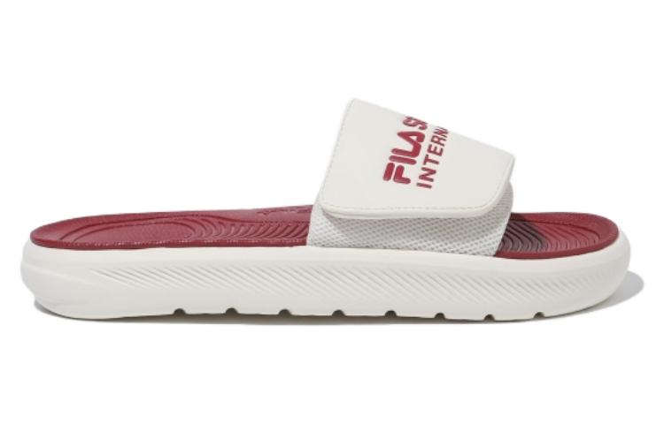 Men's Slippers FILA Drifter Slide Slippers Unisex White Red