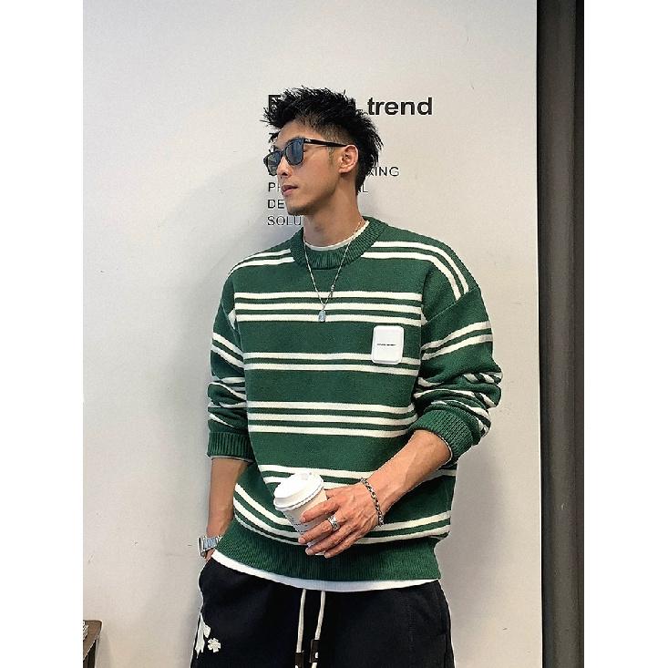 Круглый ворот свитера Мужская мода бренд красивая осень и зима майка новые мужские изящные облегающие топы