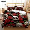 Mysterious Colored Skeleton Bedding Set, Skeleton Duvet Cover Set, Soft Comfortable Breathable Duvet Cover, Bedroom Guest Room