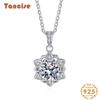 Tancision S925 стерлингового серебра Муассанит Роскошное индивидуальное ожерелье с подвеской женское классическое ожерелье прилив вечерние подарок
