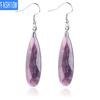 Natural Crystal Earrings Facted Water Drop Earrings Female Geometric Dangle Earrings