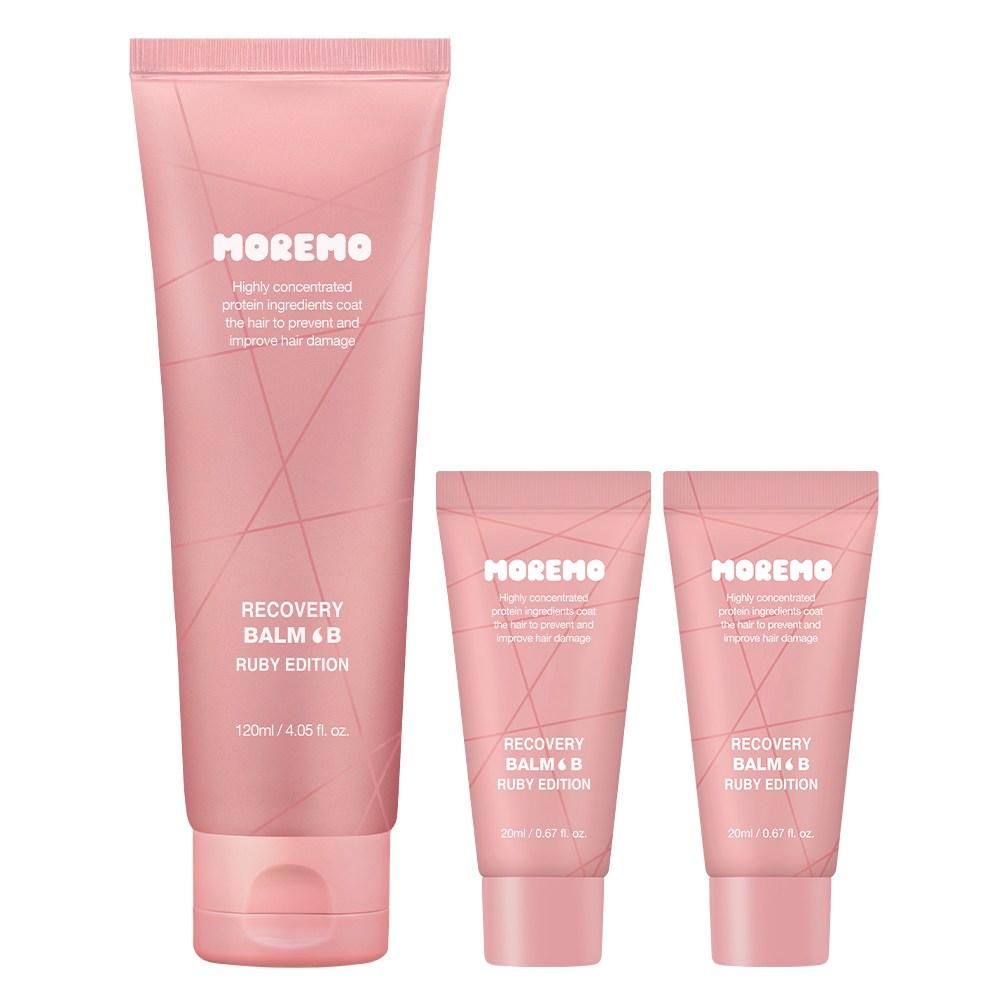 Moremo Recovery Balm B Ruby Edition Hair Treatment 120ml + 20ml x 2p 1 pcs 160ml, 20ml x 2 pads