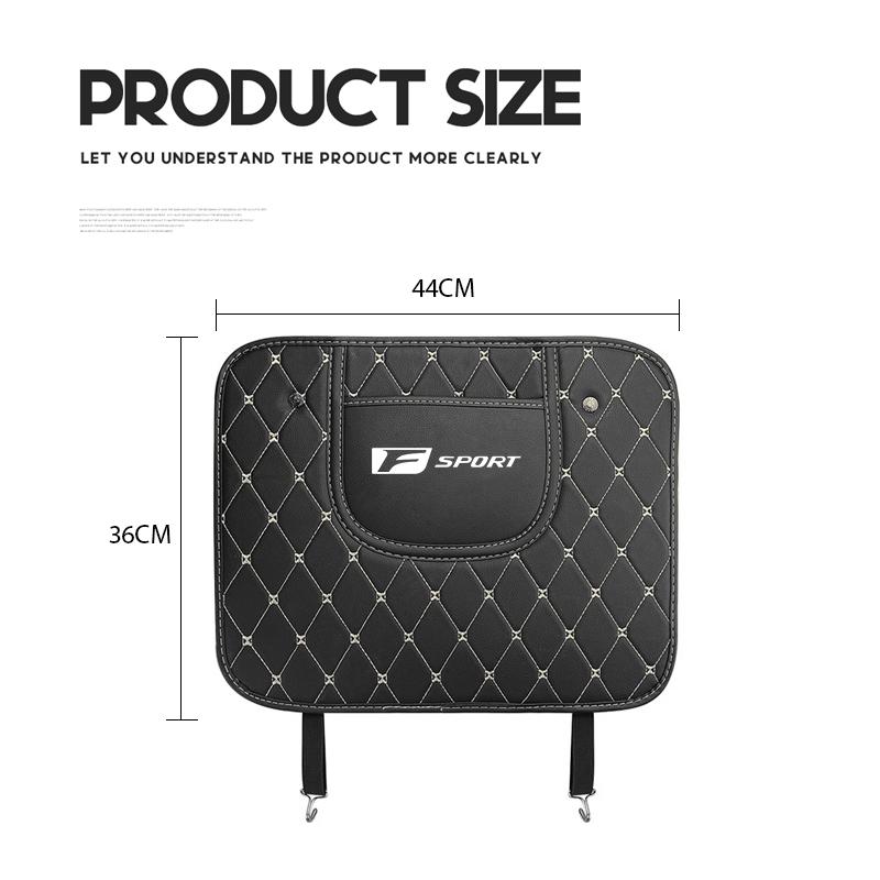 cssvbn1 Leather Car Anti-Kick Mats Auto Seat Back Protector Cover For Lexus F SPORT LBX NX RX 350h 450h ES UX 300e GS GX IS LS LX CT LC