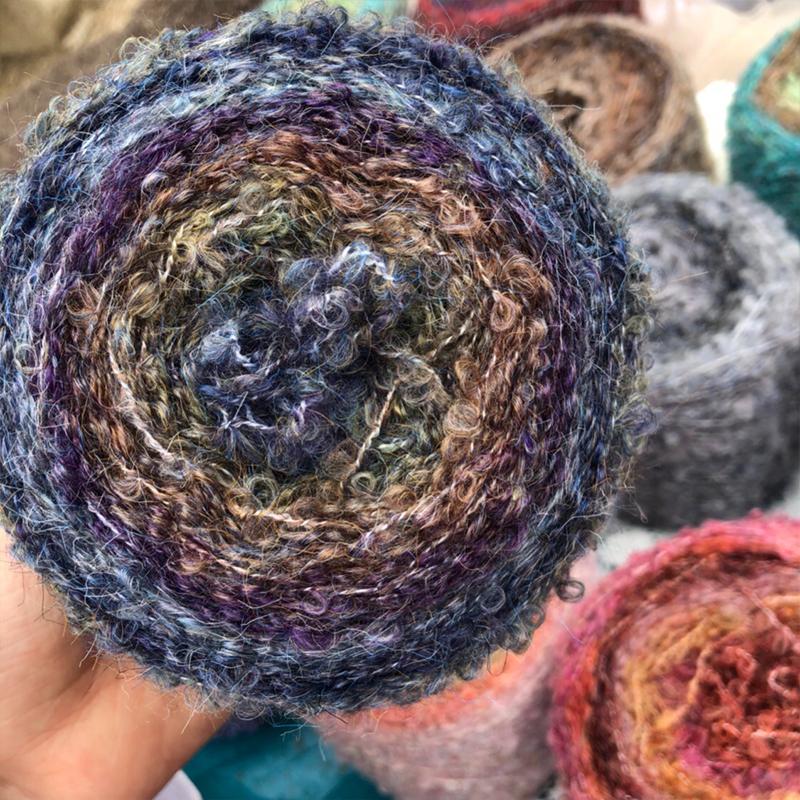 50 г/шт. свитер градиентного цвета, пушистая массивная пряжа средней толщины, массивная пряжа