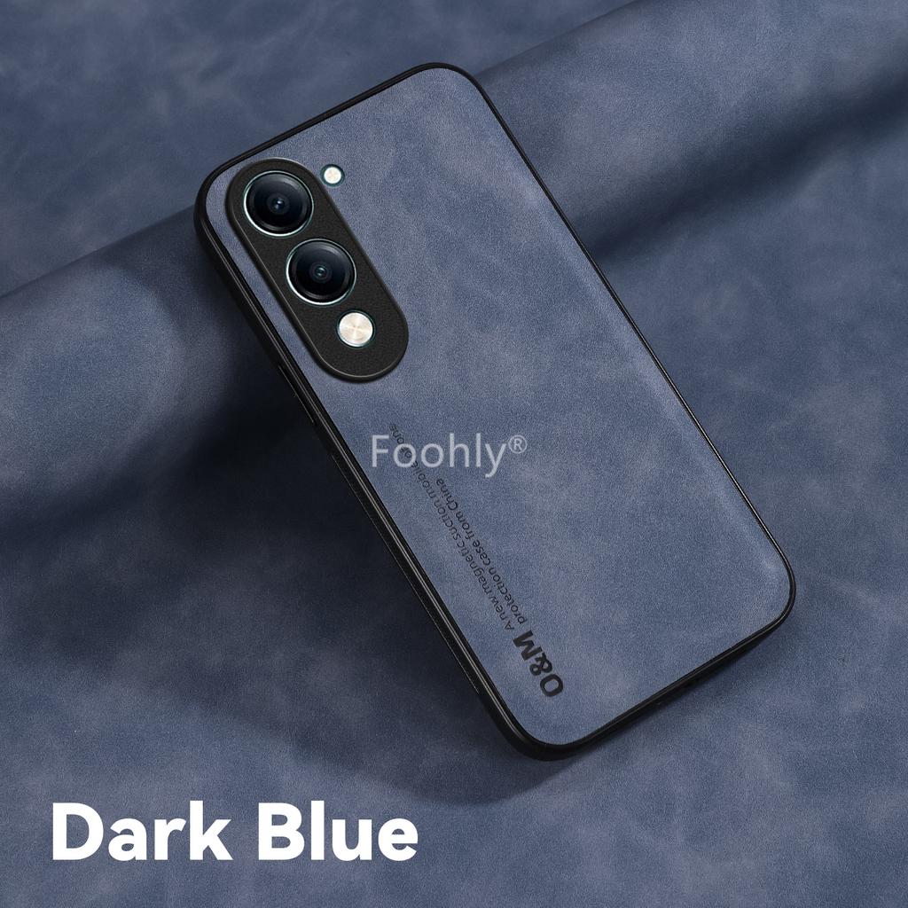 Магнитный чехол из нубука для Vivo Y04 Y29 4G Y29s 5G Защитная крышка Ударопрочная задняя накладка Coque Capa Fundas