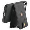 DENIOR D14 For iPhone 17 Pro Magnetic Case with Detachable Card Holder Kickstand PU+TPU+PC Phone Cover