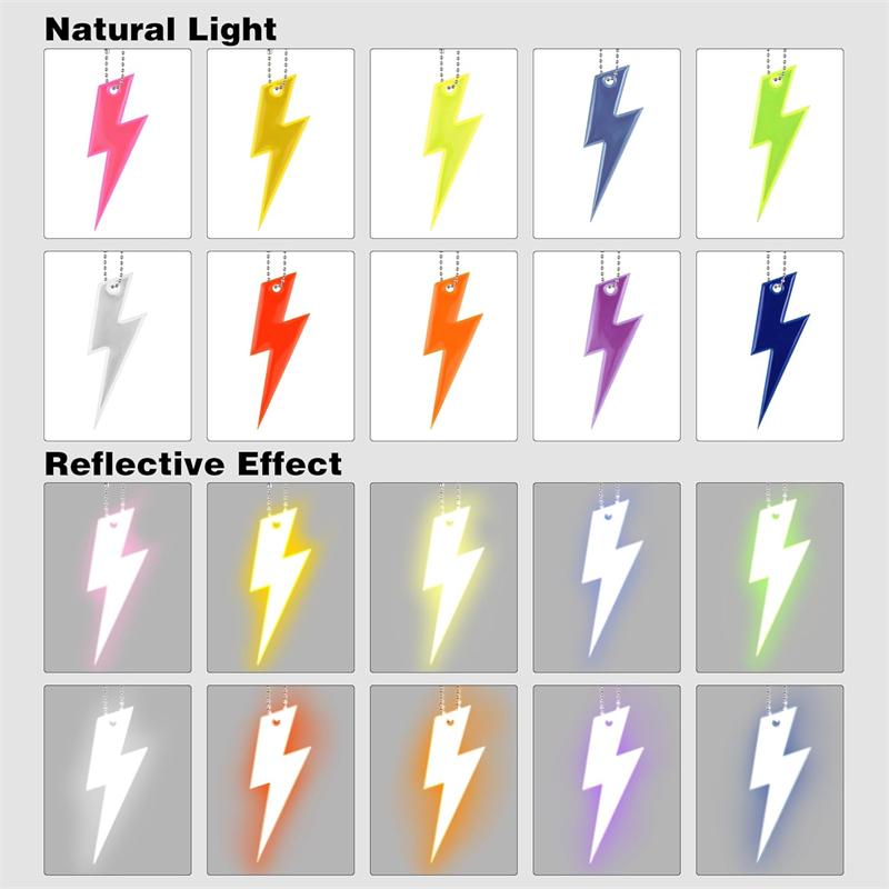 20 шт., брелок с отражателем молнии, подвеска для школьной сумки, рюкзака, ходьбы, бега, езды на велосипеде