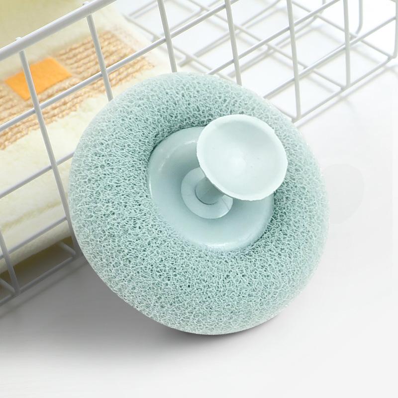 Массажный шарик для ванны с присоской для ванны 2-в-1 Пенящийся отшелушивающий грязевой шарик для ванны для спины Цветочный шарик