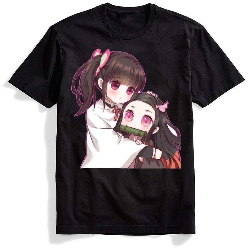 Fashion Men Graphic Top Tees Tshirt Streetwear Clothes Funny Nezuko Japanese Anime Kimetsu No Yaiba Demon
