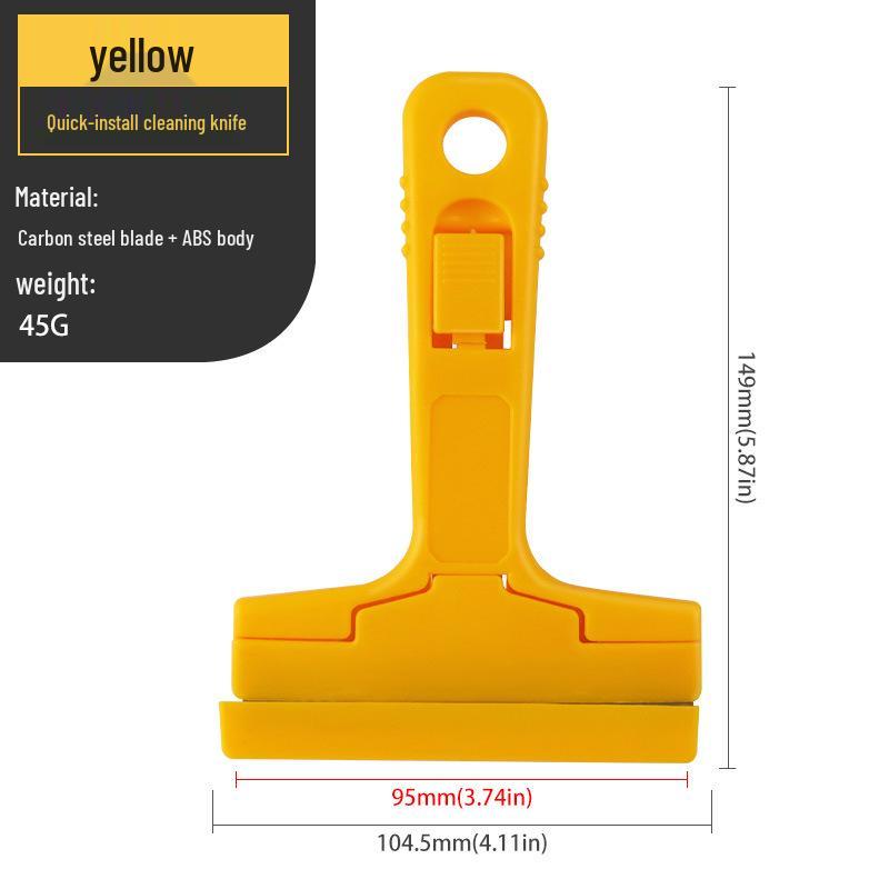 Multi-Purpose Cleaning & Removal Scraper for Wall Paint, Glass, Tile, Grout, and Glue with Utility Knife.