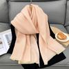 Women Winter Warm Luxury Imitation Cashmere Scarves Solid Color Fashion Shawl Wrap Ladies Blanket Foulard Pashmina Bandana Scra