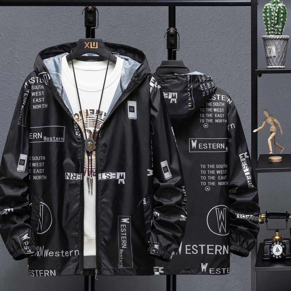 Men's Printing Cartoon Sunscreen Clothing Quick-drying Plus Size Thin Section Sports Jacket