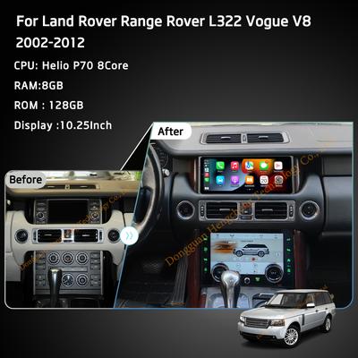 10.25" Android11 для Land Rover Range Rover v8 L322 2002-2012 GPS-навигация CarPlay 4G 360Camera Автомобильный мультимедийный видеоплеер