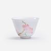 Ceramic tea cup Dehua white porcelain underglaze color Kung Fu teacup small cup hand-painted magnolia flower drinking tea cup household single cup