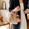 2025 New Plush Bag Women's Large-capacity Cherry Oblique Span Bag Fashionable Versatile Shoulder Bag Handbag