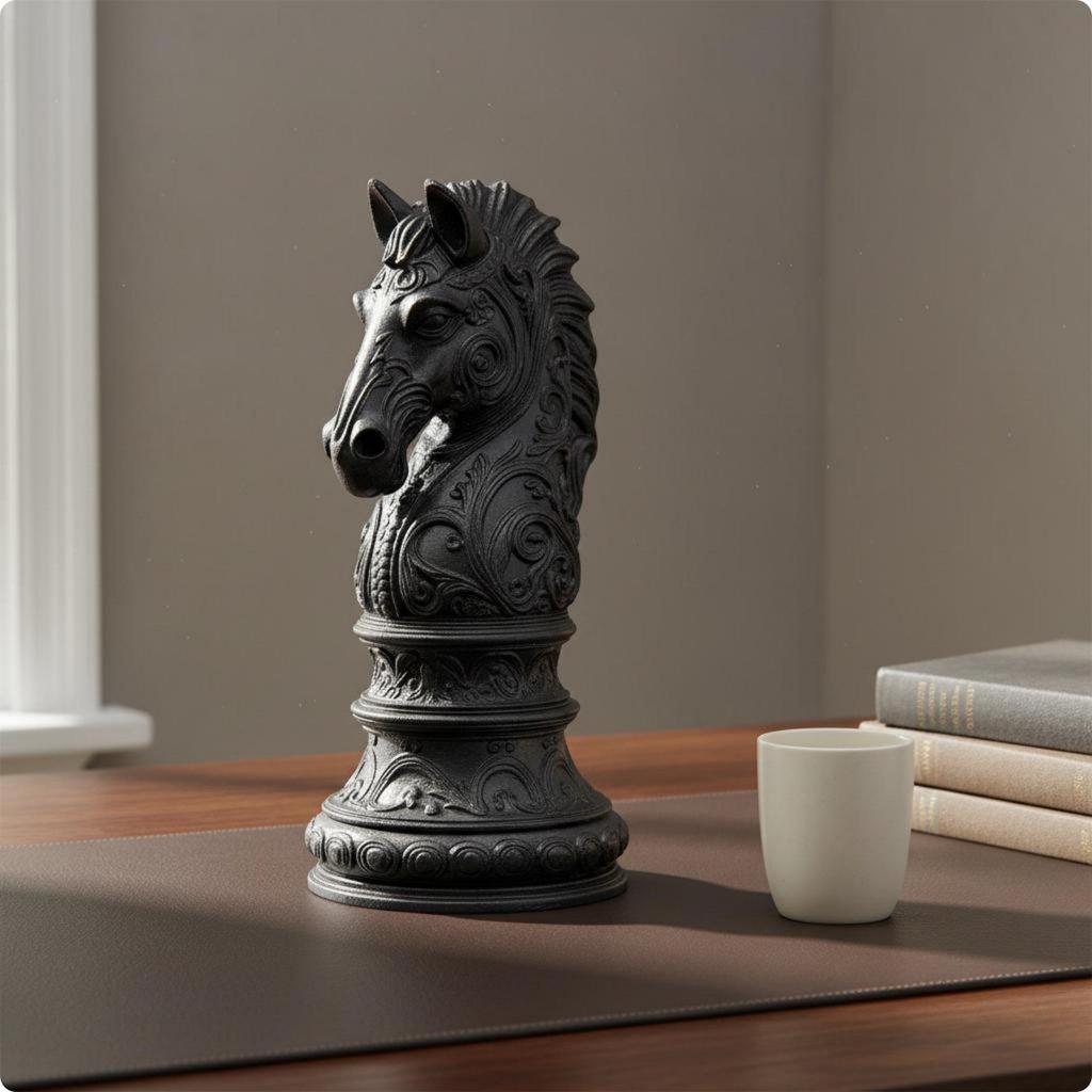 Horse Head Figurine Creative Design Chinese Sculpture Good Fortune