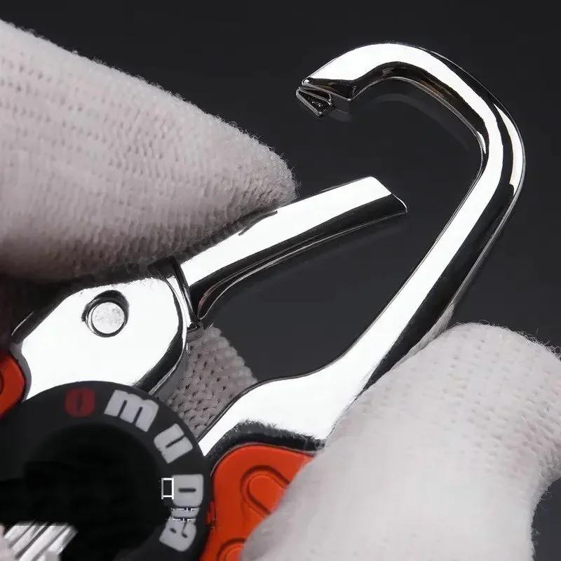 Прочный брелок с пряжкой из нержавеющей стали, уличный карабин, инструмент для скалолазания, двойное кольцо, автомобильный брелок для рыбалки