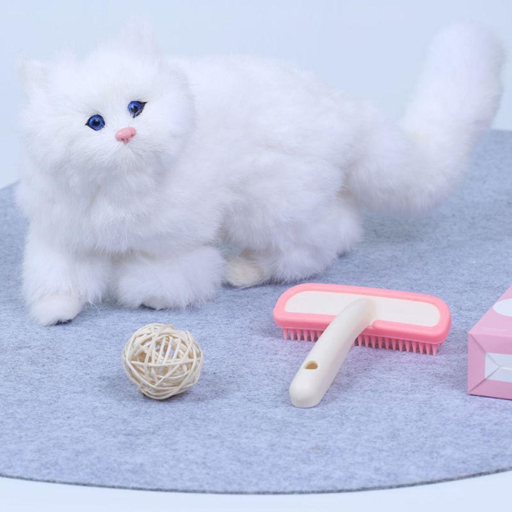 Pink and White Small Pet Comb Silicone Pet Silicone Comb Rabbit Fur Brush  Pet Home