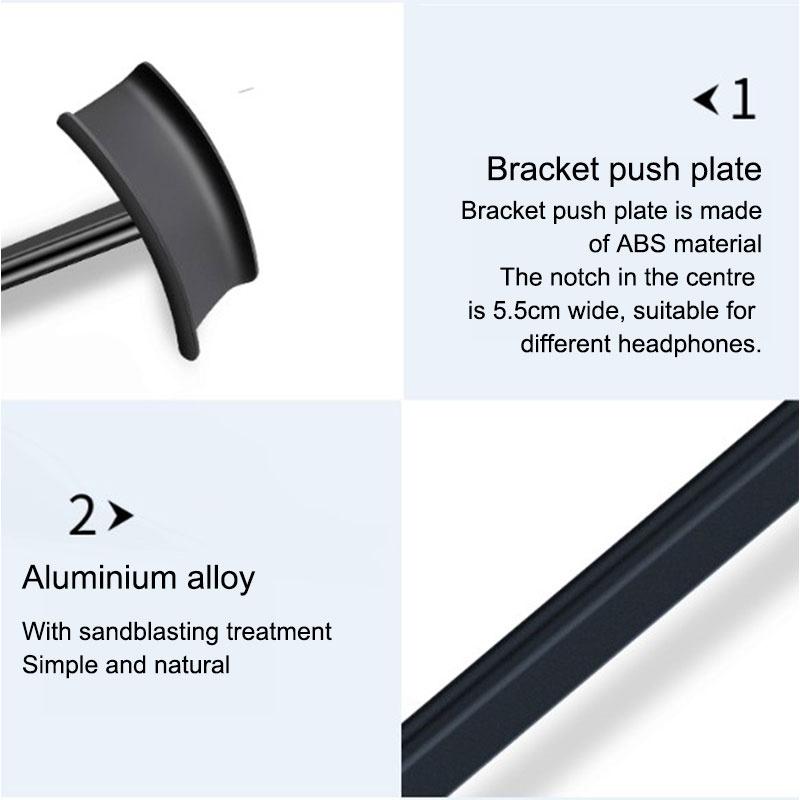 Подставка для наушников, держатель для гарнитуры, подставка для наушников с алюминиевой опорной планкой, для всех размеров наушников