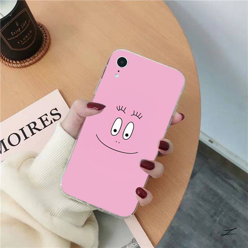 Yinuoda Cartoon Barbapapa Phone Case for iPhone 8 7 6 6S Plus X SE 2020 XR XS 14 11 12 13 Mini Pro Max Mobile Case