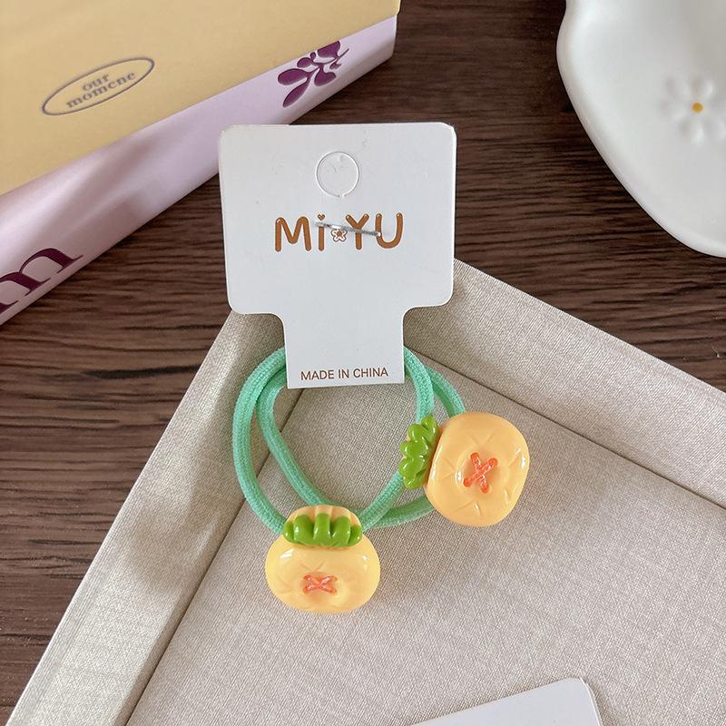 Милая мультяшная детская фруктовая эластичная резинка, летняя коса для девочек, разноцветная резинка для волос и повязка для волос, принцессина резинка для волос и аксессуар для волос