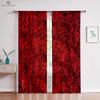Шторы с розовыми цветами, теплые романтические ретро-красные шторы, украшение окна, чтобы блокировать конфиденциальность, шторы для спальни, кухни, гостиной