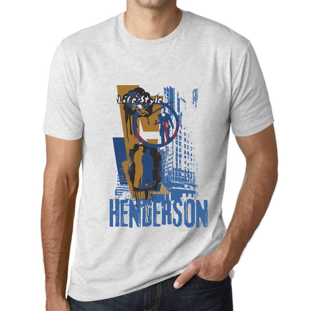Men’s Vintage Tee Shirt Graphic T Shirt Henderson Lifestyle Vintage White