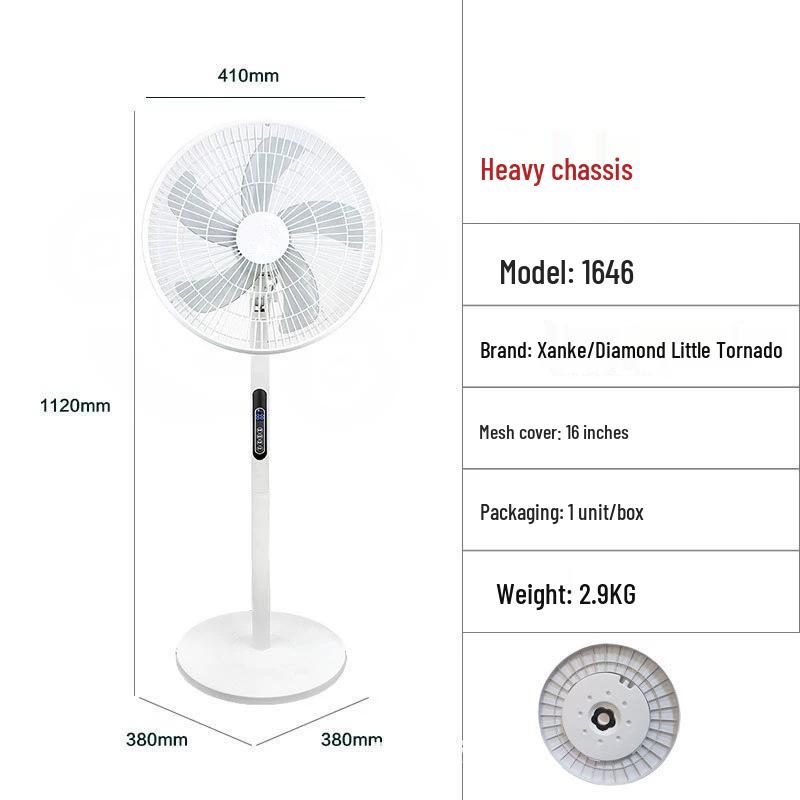 XLANKE Электрический осциллирующий напольный вентилятор с пультом дистанционного управления - Бесшумный вертикальный дизайн для дома