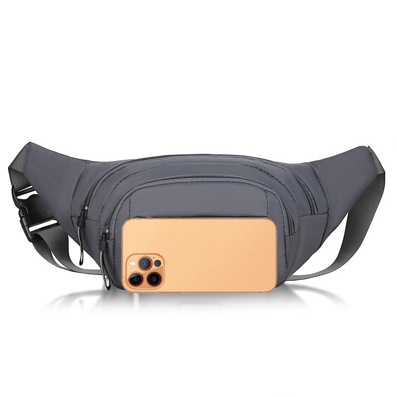 Men Nylon Fanny Waist Packs Unisex Fit Waistpack Mobile Sports Outdoor Running Anti Theft Ultra Thin Invisible Waist Bag