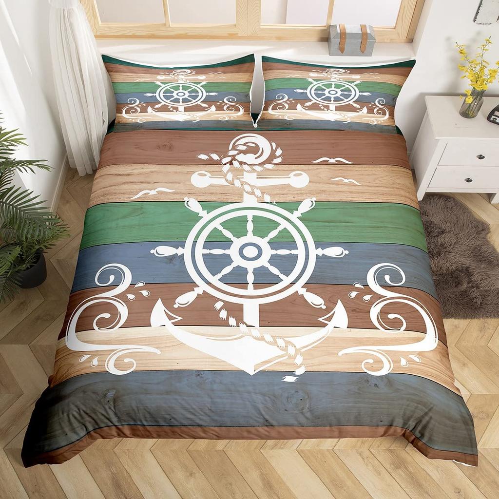 Пододеяльники Compass для подростков, размер Queen/Twin, легкие пуховые пододеяльники, декор комнаты, 2 наволочки, 1 пододеяльник, без одеяла