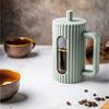 Glass French Press Tea Coffee Maker 600 Green KLAUSBERG KB-7750