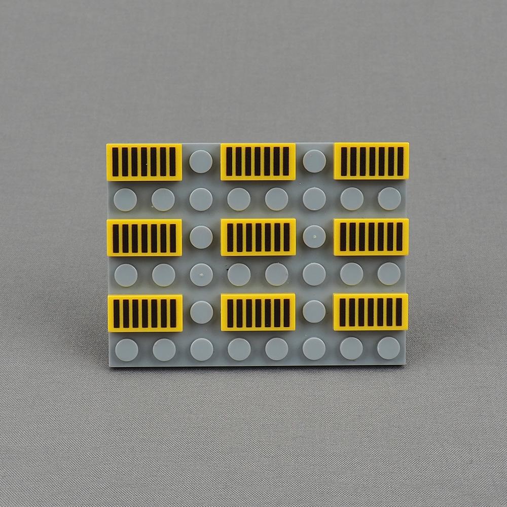 MOC 10PCS Printed 3069 Black Grille Long Pattern Building Blocks Floor Board Bricks Particle DIY Toy Children Birthday Xmas Gift