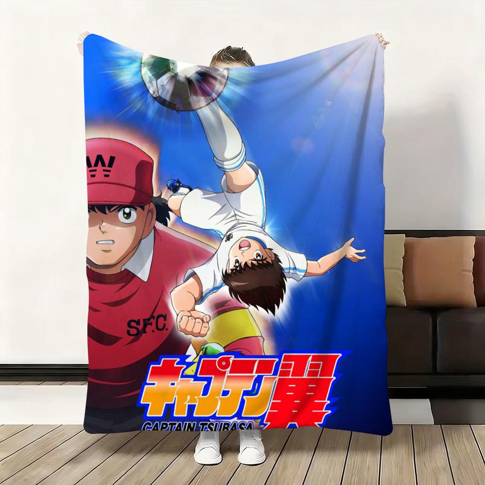 Japanese Anime T-Tsubasa C-Captain Throw Flannel Fluffy Soft Blanket Warm Skin-Friendly Throw For Sofa Bed Office Nap Winter