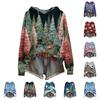 Ladies' Fashionable Printing Casual Hooded Long Sleeved Sweatshirt