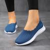 Summer Breathable Mom Shoes for Mature Women Casual Flyknit Mesh Shoes with Soft Soles Lightweight Plus Size Women's Shoes