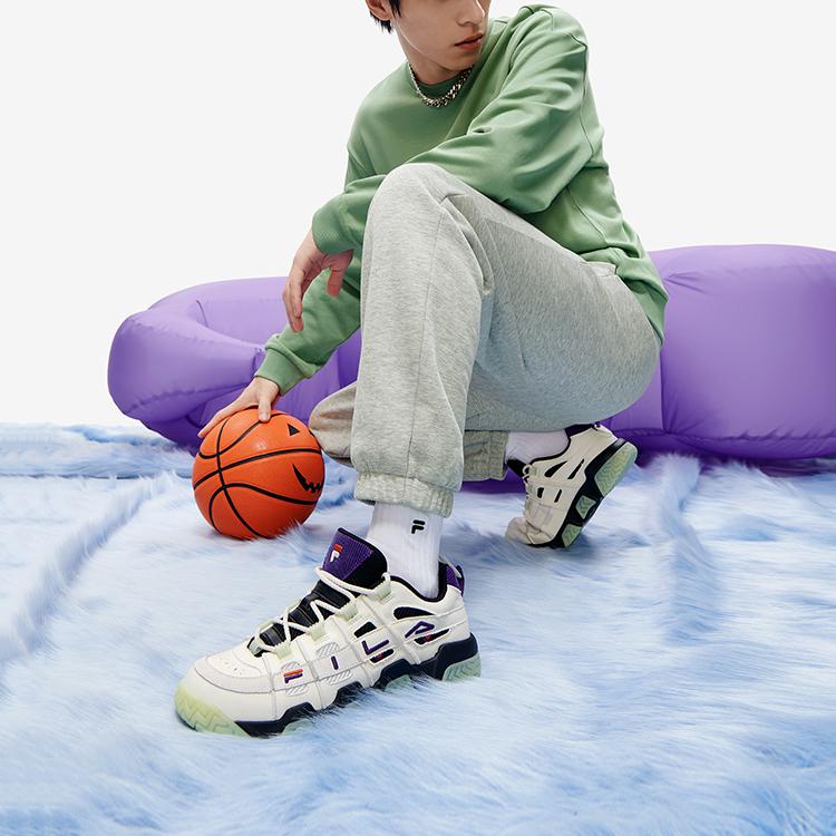 Fila Fusion Кроссовки Buster Мужские Кроссовки Бело-Фиолетовые T12M243213FAP