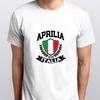 Футболка с принтом Aprilia Racing Style Итальянский мотоцикл Женская мужская белая