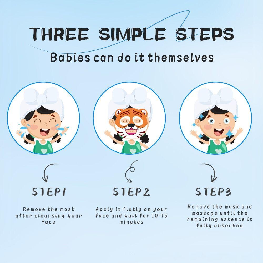 5pcs/Pack Moisturizing Children's Face Mask Hydrating Hydrating Face Mask For Children