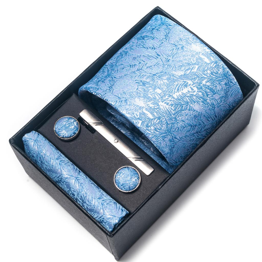 Галстук мужской деловой подарочный набор из шести предметов в полоску сетчатый цвет ручной работы 8 см с подарочной упаковкой