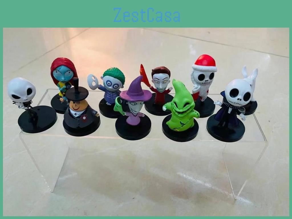 The Nightmare Before Christmas Skull Jack Figure Collectible Toy Pvc Material 10 Assorted Colors Set