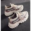 New Sports Women's Shoes Lace-up Fashionable Breathable Fly-woven Women's Shoes Platform-soled Lightweight Dad Shoes Fashionable Trendy Shoes